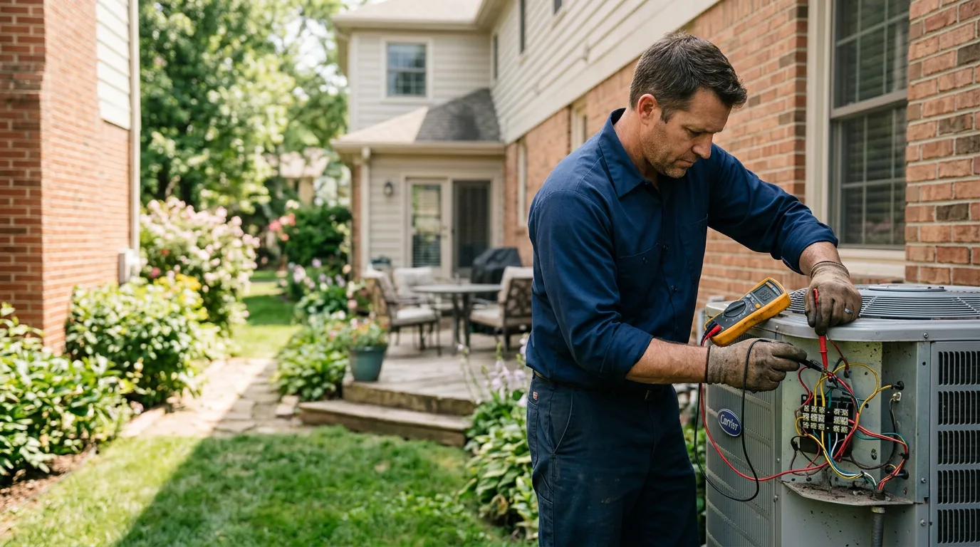 HVAC technician working near Clarence Center, NY